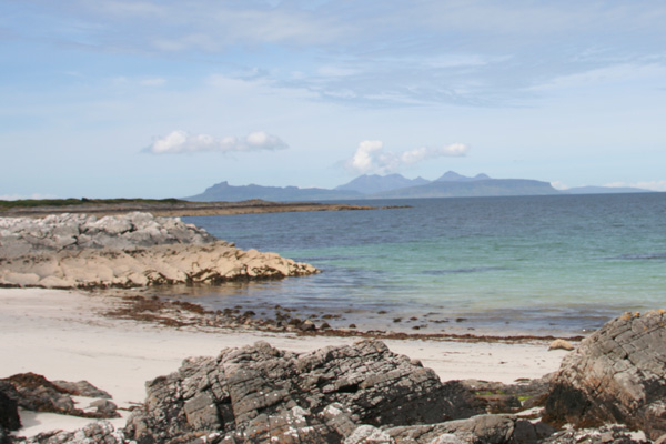 The Silvery sands of Smirisary beach
