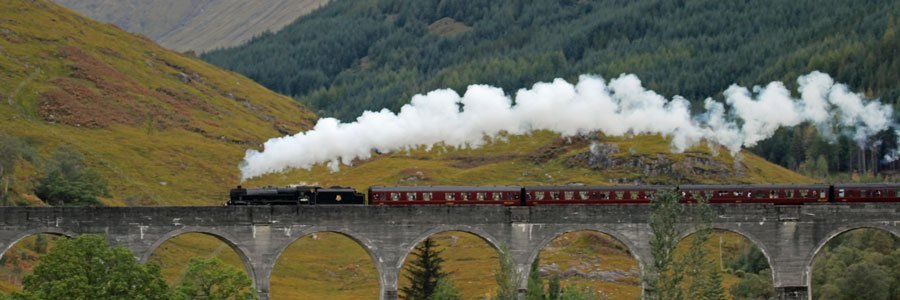 Train Crossing Glenfinnan Viaduct